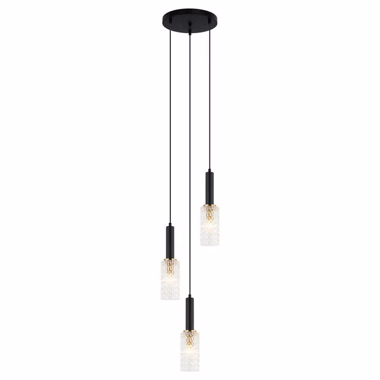 PEROLA PND-43363-3 BK+BR Lampada a sospensione Italux
