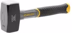 Mazzetta da muratore a testa piatta Stanley con manico in plastica grigia, 1,25 kg
