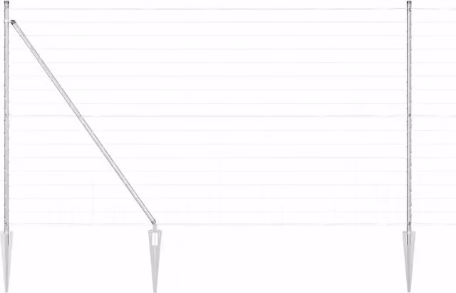 Recinzione da Giardino DESIGN IN in Acciaio Argento, L: 10 m, H: 1,6 m