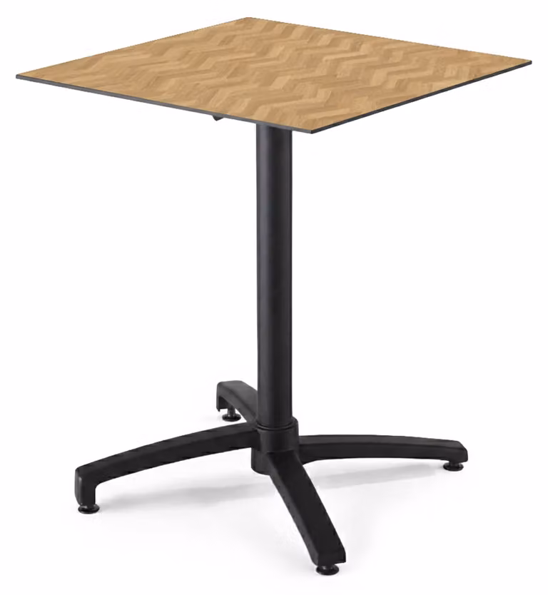Tavolo da giardino reclinabile da 70 cm laminato legno spina di pesce - Oviala Opéra