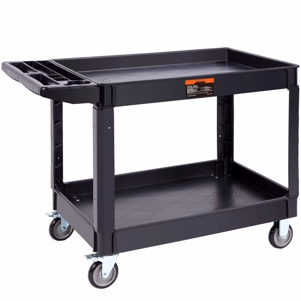 Carrello di servizio - portata 249 kg, carrello di sgombero - 116x65x85 cm, carrello di servizio in PP - carrello da officina con ruote bloccabili - carrello portautensili - carrello da officina per magazzini, garage, uffici, giardinieri, hotel.