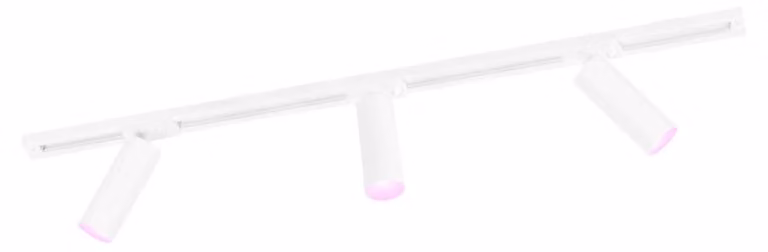 Lampade a binario Ledvion, lunghezza 1 metro, monofase, colore bianco, 3 luci, RGB