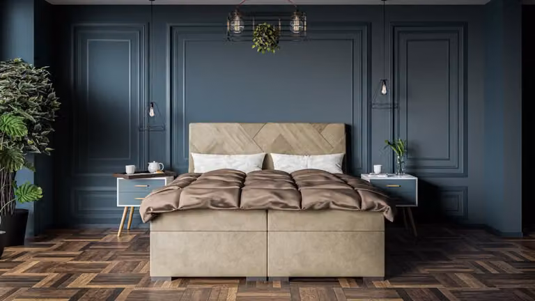 Luxus Bett Designer Schlafzimmer Polstermöbel Modern Doppelbett Boxspringbett