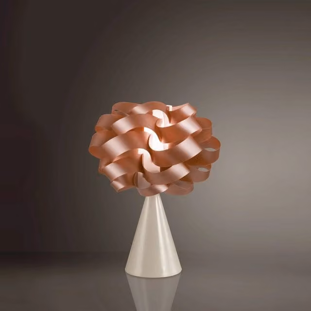 Lampada da scrivania moderna Cloud Polilux Linea Zero colore rame con attacco E14