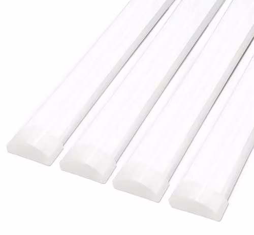 Set di 4 tubi al neon a LED, lunghezza 120 cm, 6500 K, bianco freddo, grado di protezione IP40
