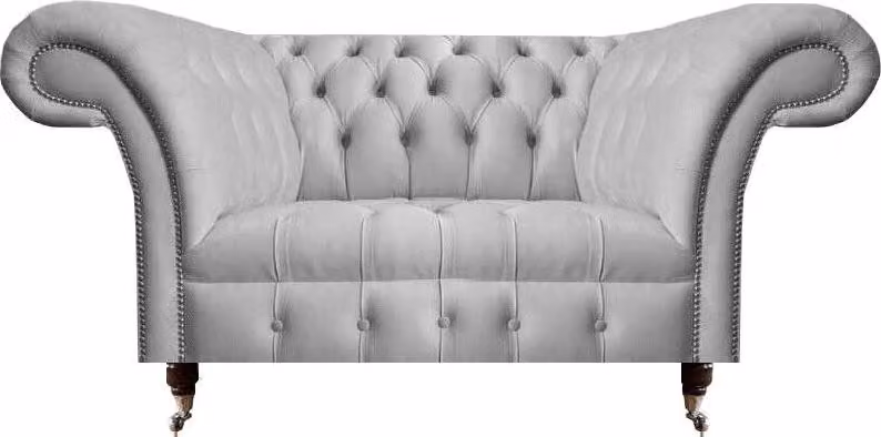 Design Chesterfield Sofa 2-Sitzer Textil Couch Polster Moderne Polstermöbel