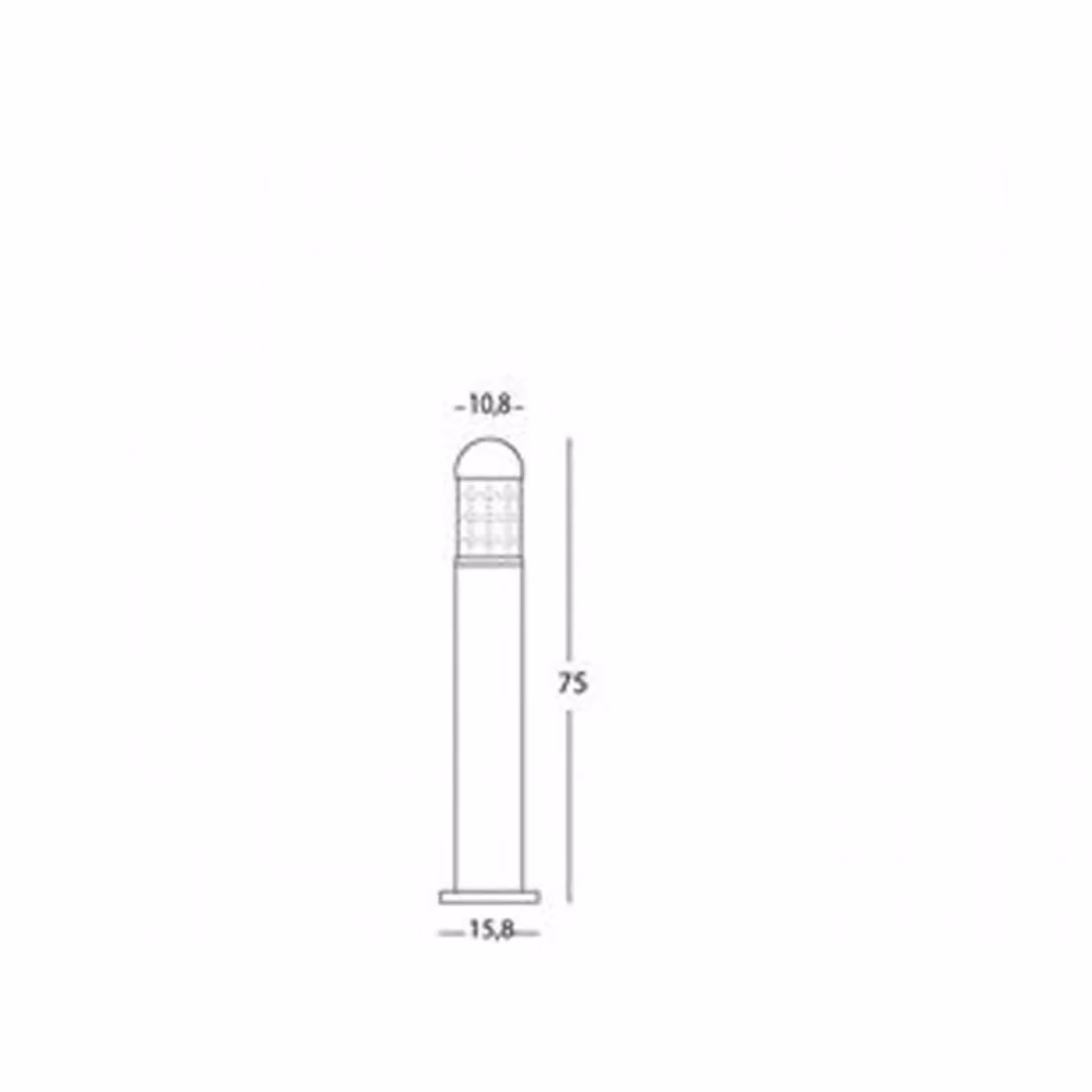 Lampione da giardino moderno Torch SOVIL in alluminio e vetro grigio, Altezza: 75 cm, IP44, E27 – 2
