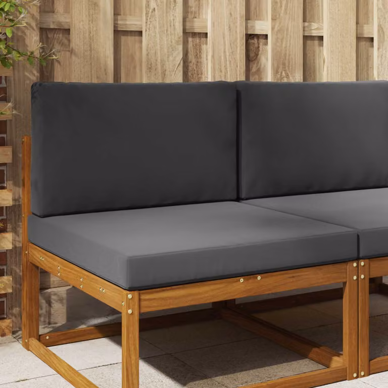 Cuscino per divano da esterno vidaXL in poliestere antracite L 80 x P 80 x H 8 cm