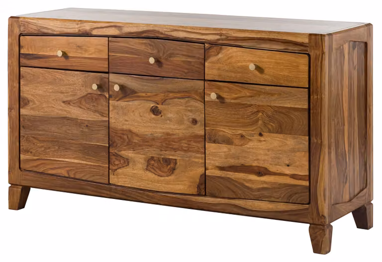 MASSIVMOEBEL24 | ANCONA #122 Credenza in legno di sheesham - laccato / marrone 140x45x80