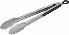 Pinza per barbecue in acciaio inox Ilsa, colore cromo e nero, lunghezza 40 cm