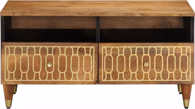 vidaXL Tavolino 80x54x40 cm in legno massiccio di mango