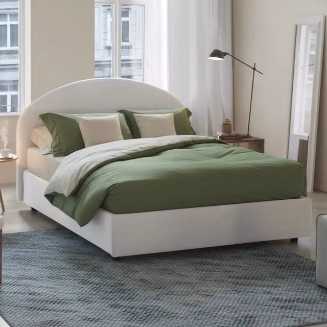 Letto Matrimoniale Melanite Talamo Italia con Materasso Incluso, Bianco, L/P: 160 x 200 cm – 1