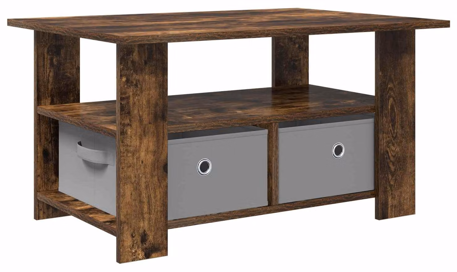 Tavolino da salotto con cassetto Rovere fumé 77 x 55 x 42 cm