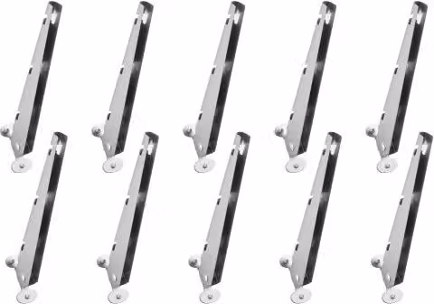 VEVOR Braccio in Filo Spinato, 10 Confezione da 310 mm, Estensore per Pali di Recinzione, Design con Staffa a U, Estensore per Altezza Recinzione in Acciaio Zincato, per Legno e Cemento