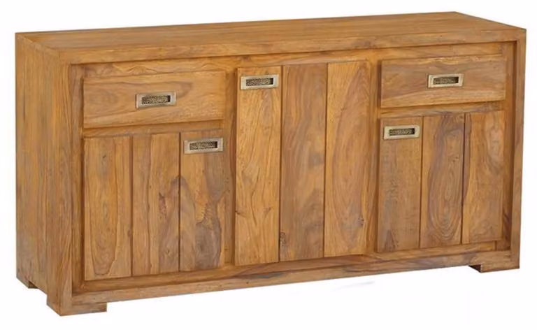 MASSIVMOEBEL24 | credenza in legno di Sheesham / palissandro 148x47x75 marrone oliato NATURE BROWN #857