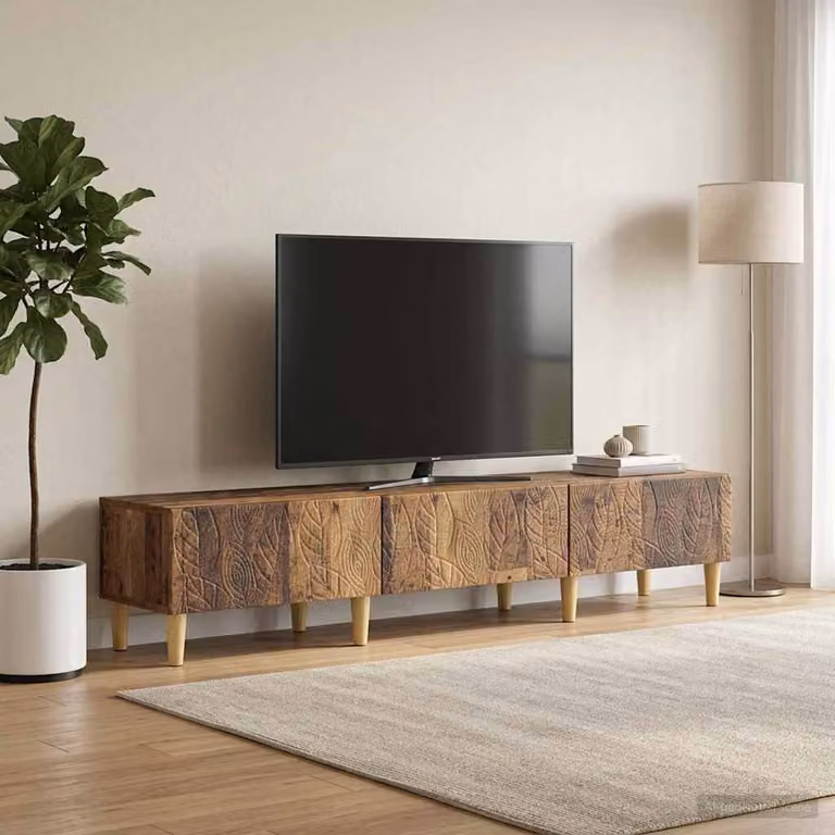 Mobile TV vidaXL in legno vintage marrone L: 147 cm, P: 34,5 cm, H: 30 cm
