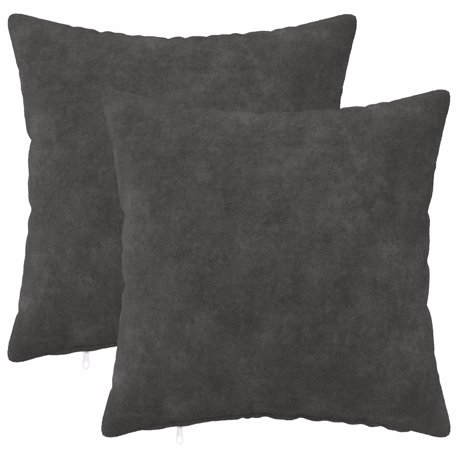 Set di 2 cuscini vidaXL HEERLEN in microfibra antracite, L/P/H: 40 x 40 x 40 cm