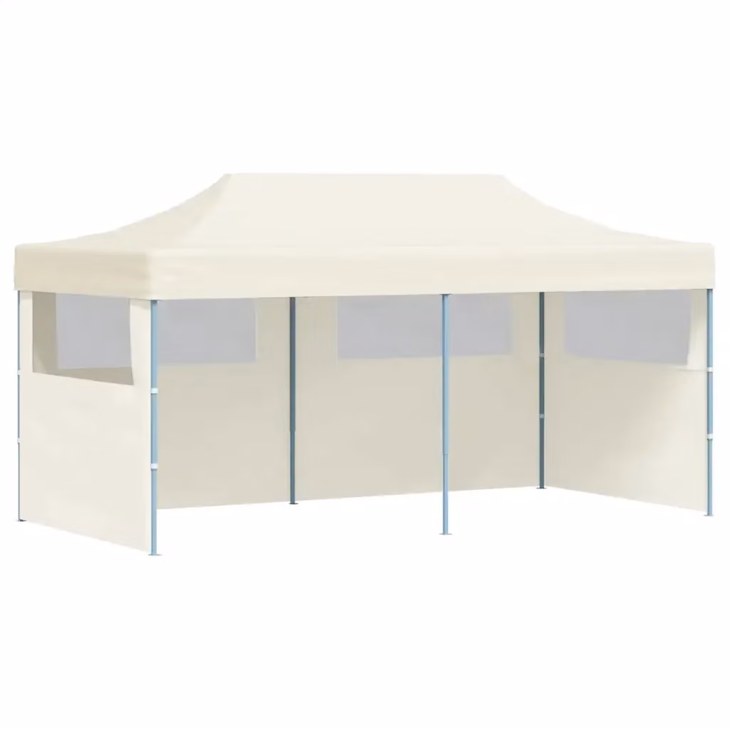 Tenda da giardino hip vidaXL beige con finestra in poliestere e acciaio – 2