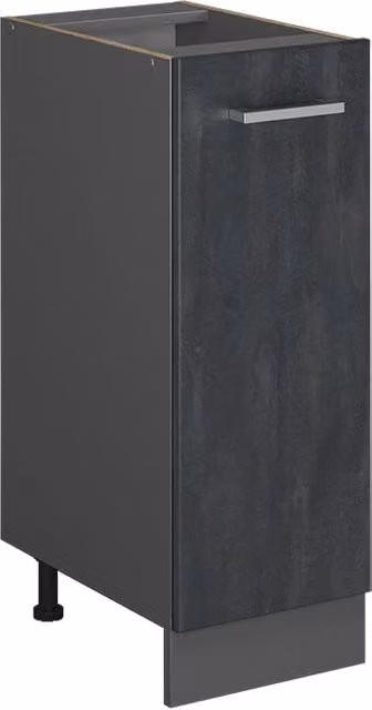 Armadio dispensa alto R-Line Vicco per cucina, colore nero e antracite, L: 30 cm
