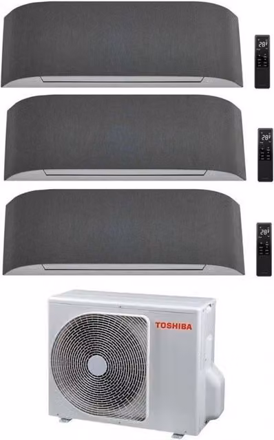 Climatizzatore Condizionatore Split Inverter Toshiba Serie HAORI con Wi-Fi Integrato Grigio Scuro