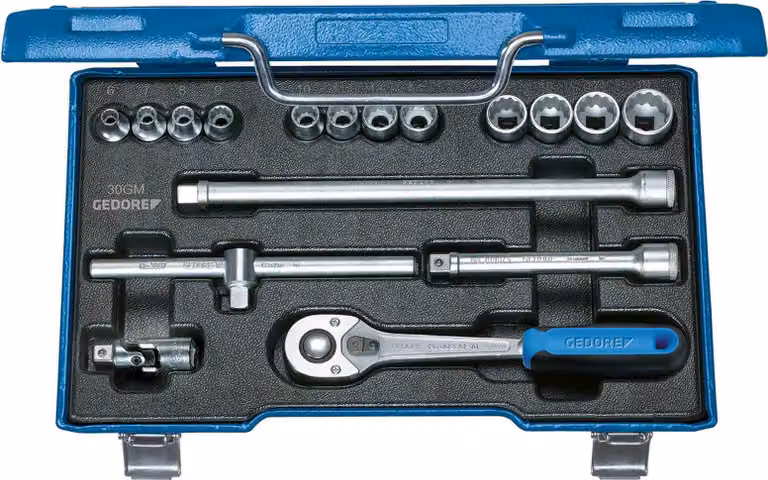 GEDORE D 30 GMU-10 Set di chiavi a bussola 3/8" 17 pezzi profilo UD 6-19 mm, 6239380