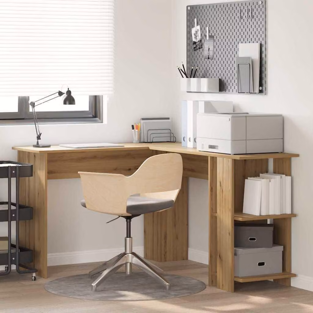 Maison Exclusive - Scrivania angolare in legno composito effetto "Artisan Oak"