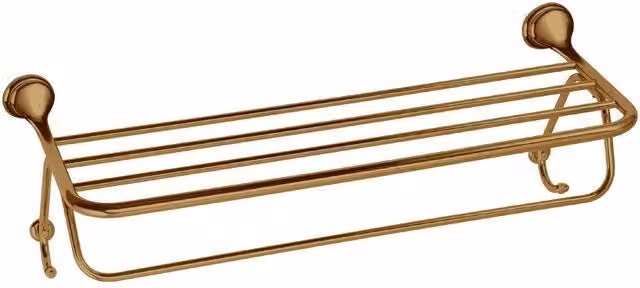 Porta salviette quadruplo 60 cm in ottone antico