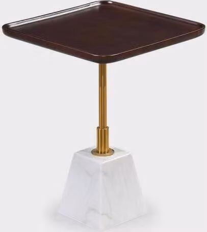Weiß-Brauner Metalltisch Designer Beistelltische Luxus Couchtische