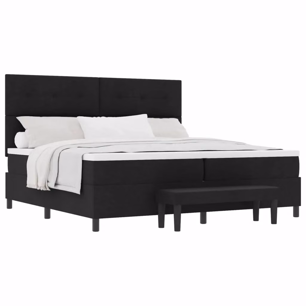 Letto ibrido con materasso a molle insacchettate vidaXL Nero L/P/H: 200 x 200 x 280 cm – 2