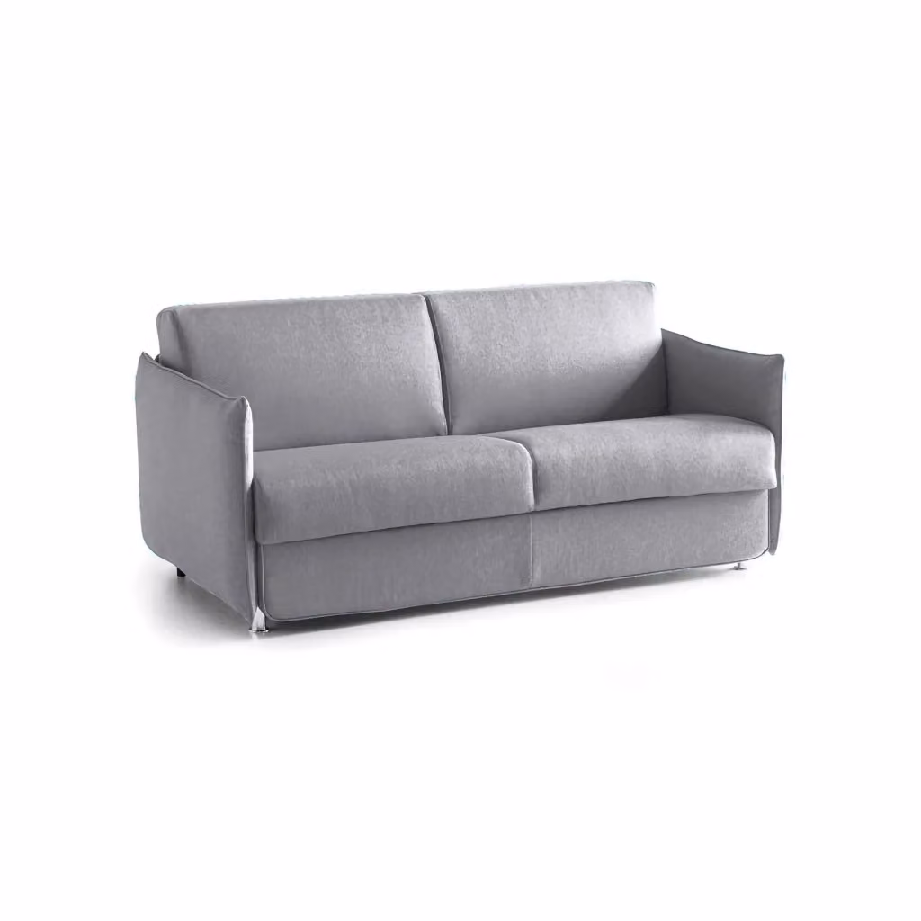 Verceia Divano Letto 2 Posti Sfoderabile DMORA Grigio Made in Italy con Struttura in Legno e Seduta Alzabile – 2