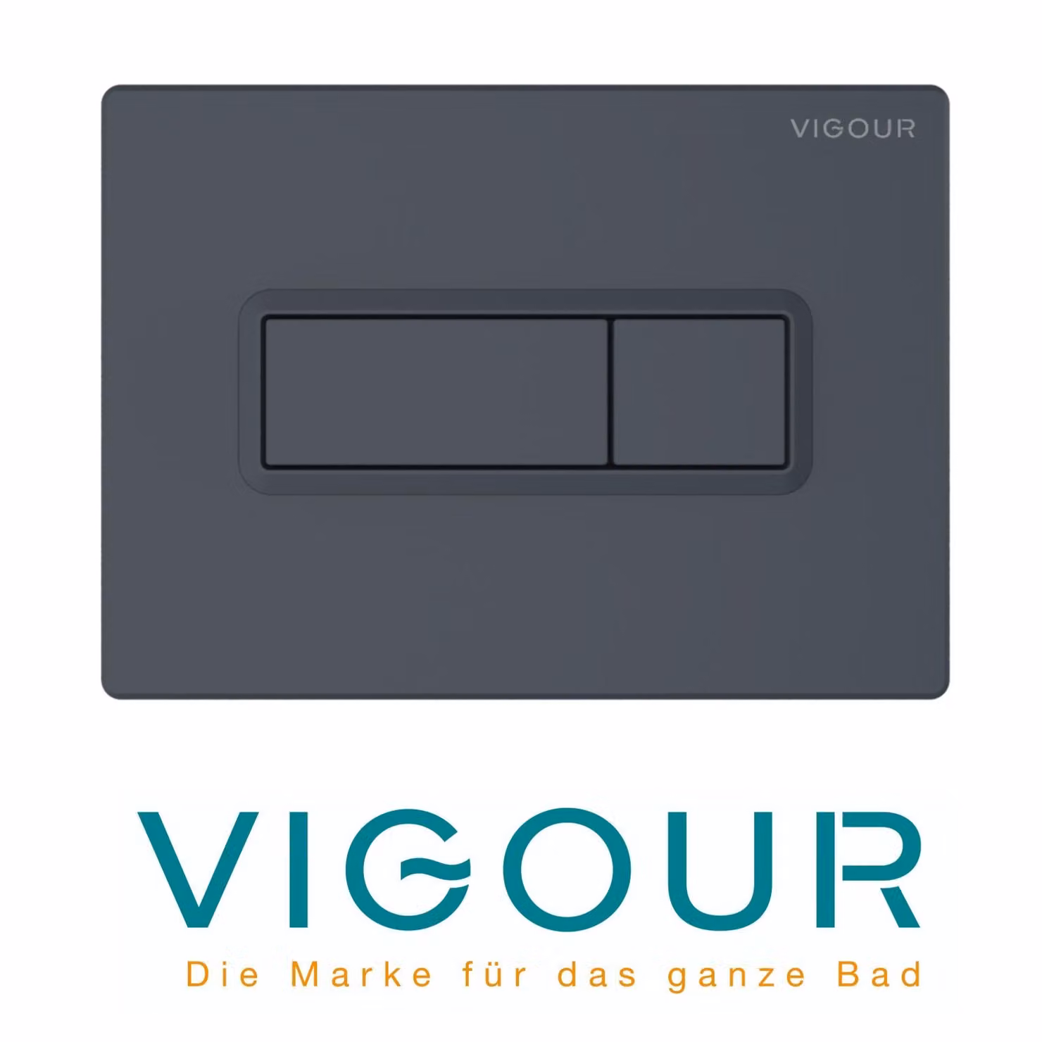 VIGOUR TEES Piastra di risciacquo WC per doppio scarico, antracite opaco