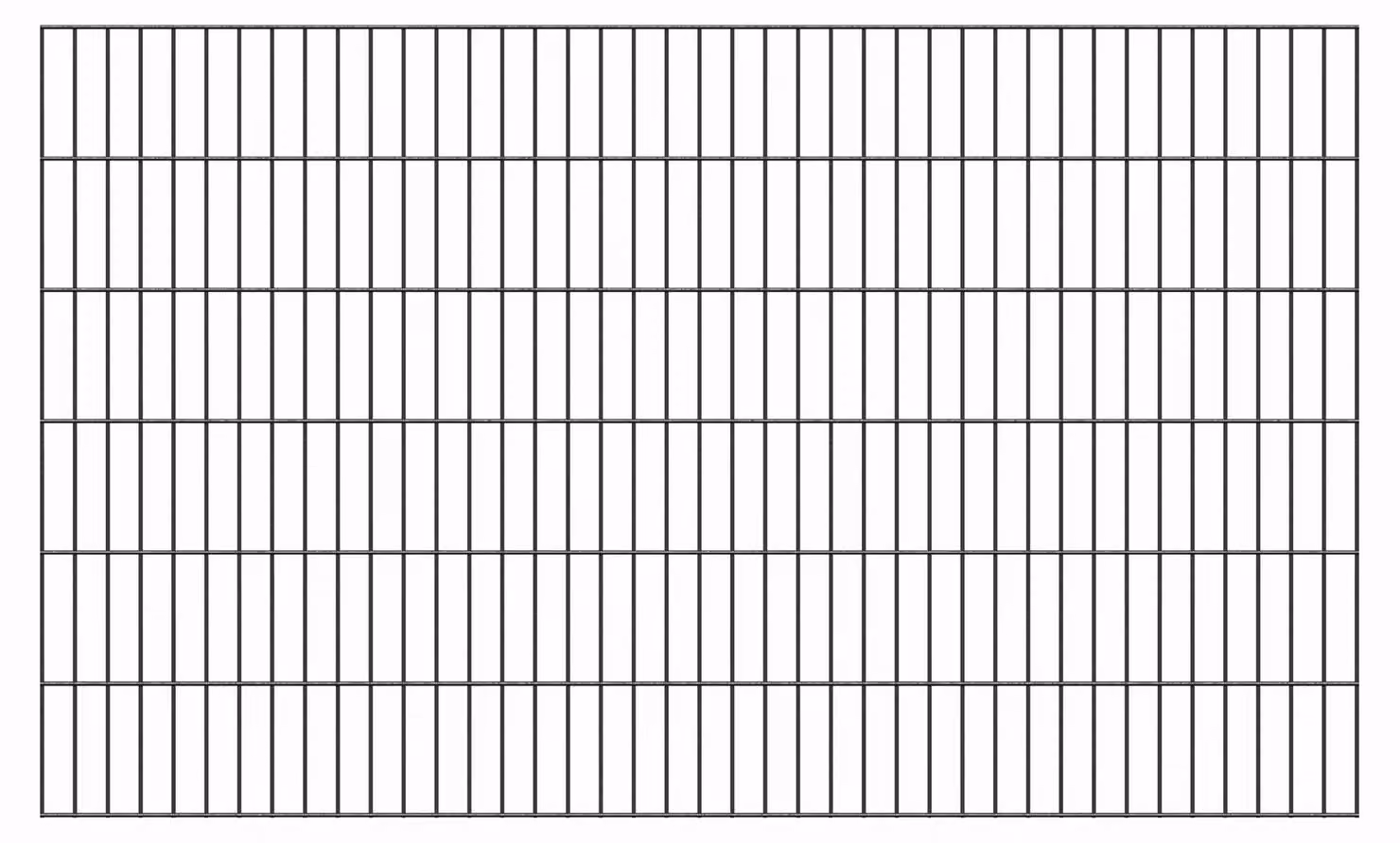 Alberts 642914 Staccionata doppia, plastificata, antracite, altezza 120 cm