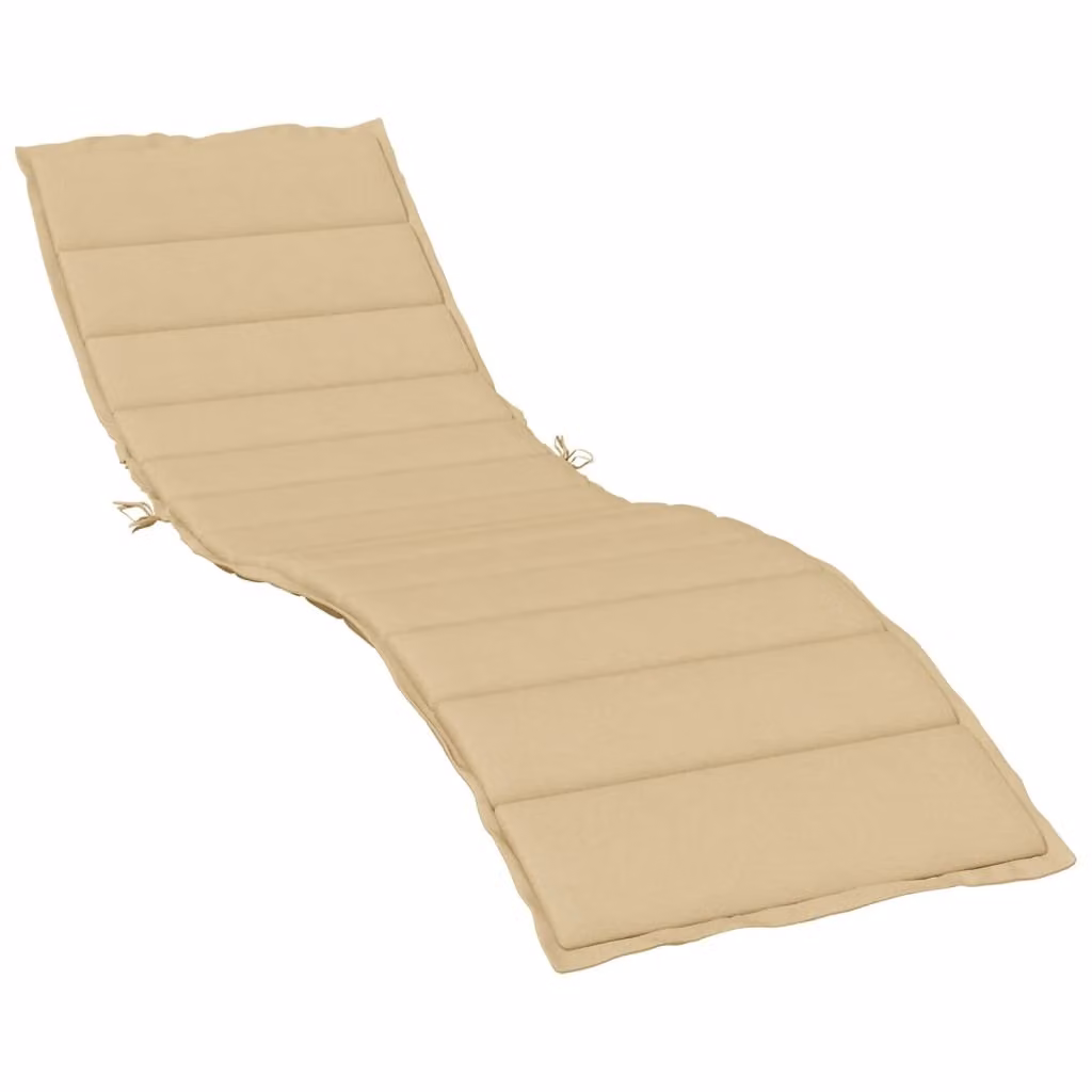Cuscino per sdraio Melange Beige 200x50x4 cm in tessuto