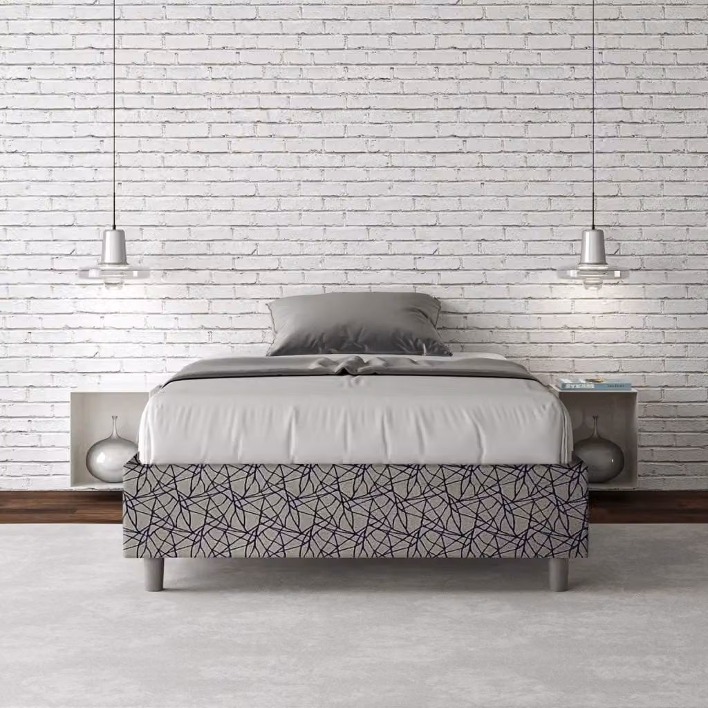 Letto Sommier 1 Piazza e Mezzo Azelia Era 09 Blu con Rete e Contenitore L/P/H: 120 x 210 x 39 cm – 2