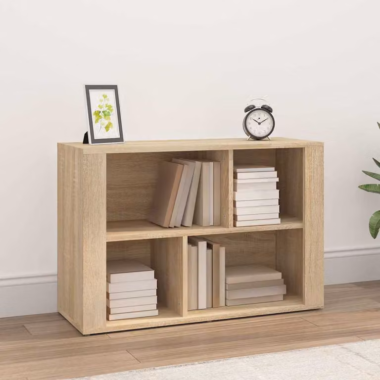 Credenza vidaXL in Legno Multistrato Rovere Sonoma, Colore Marrone/Beige, L 80 cm x P 30 cm x H 54 cm