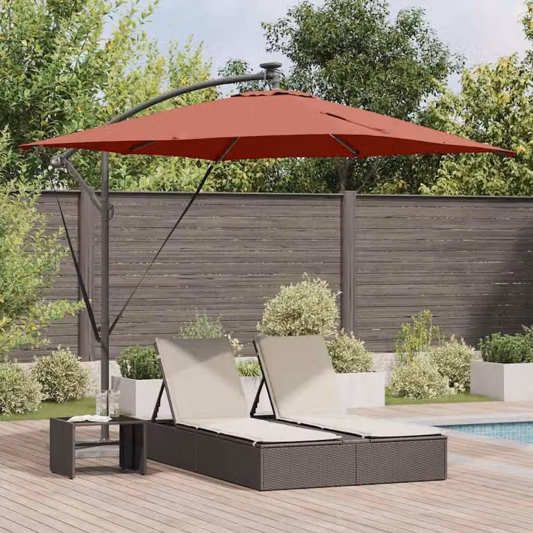 Maison Exclusive - Ombrellone con luci a LED, terracotta, 249 x 249 x 250 cm