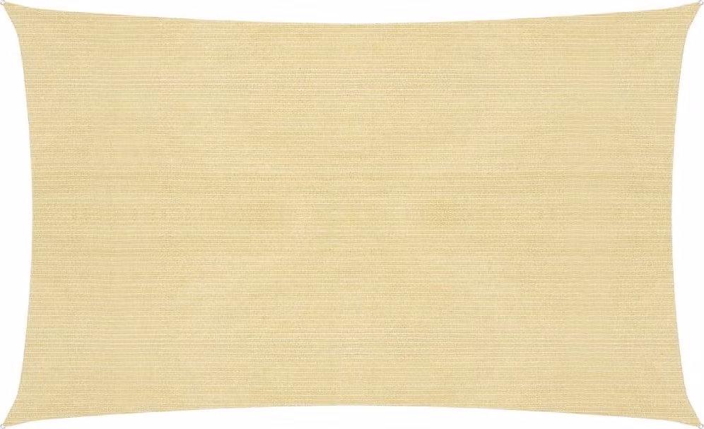 The Living Store Tenda da sole 160 g/m² Beige 3x6 m HDPE