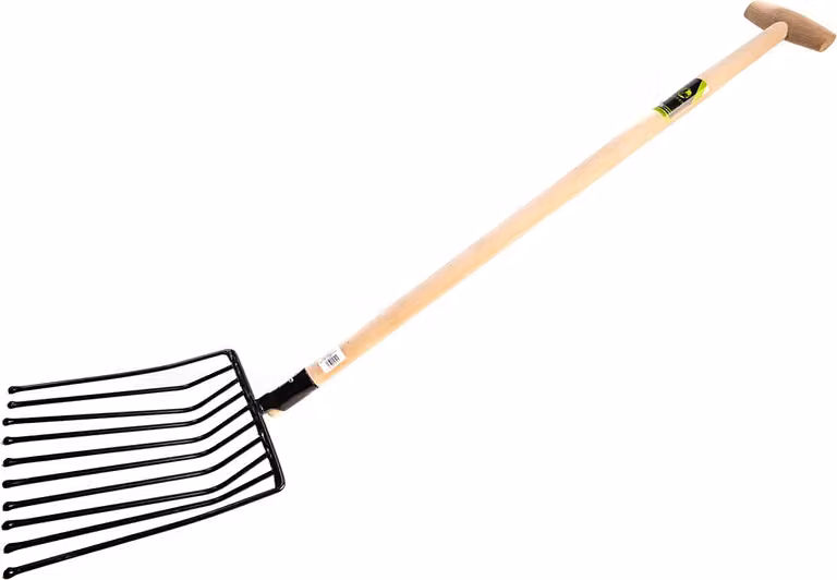 Forca da patate KOTARBAU® Forca da fieno 10 rebbi 120 cm con manico in legno