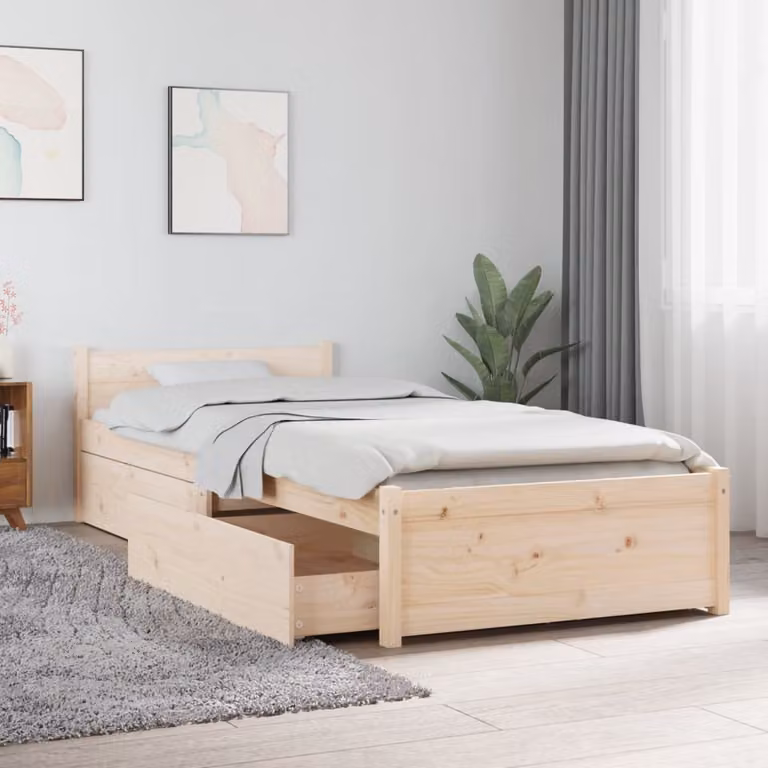 The Living Store Letto con cassetti 75x190 cm