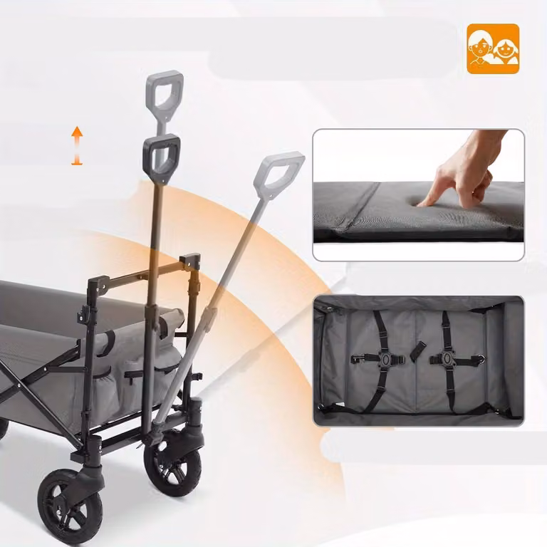 Bolderkar - Carrello - Carrello a spinta - Carrello per la spesa - Carrello di trasporto - Capacità di carico: 100 kg