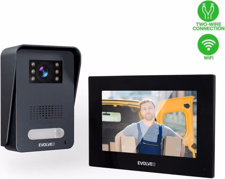 EVOLVEO DoorPhone AP1-2 Videotelefono con cavo con app nero