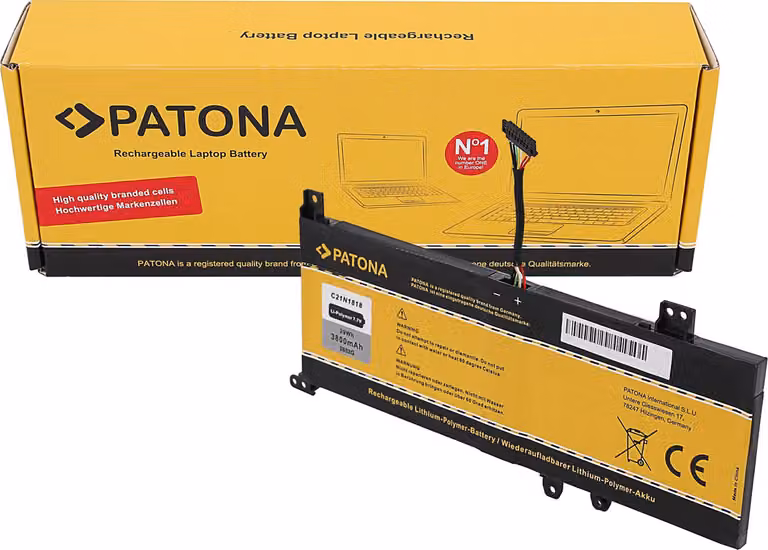 Batteria PATONA per laptop Asus VivoBook 14 serie X412, modelli C21N1818 e B200-02760000, codice C41N1715