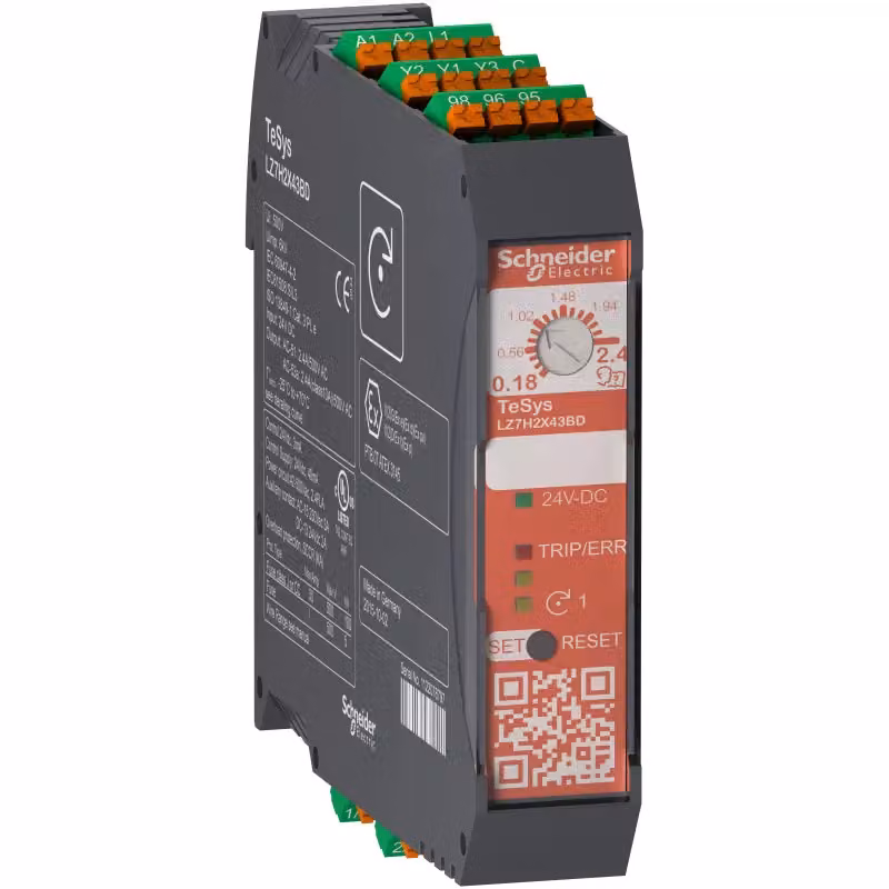 Schneider Electric Uscita motore TeSys H Safe-Torque-Off 3 kW - 400 V Azionamento 24 V CC Molla LZ7H6X53BD