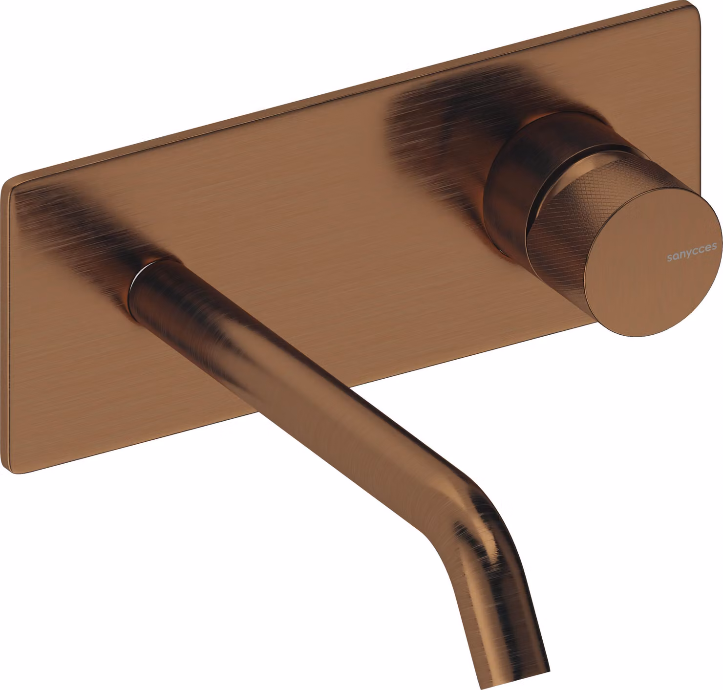 SANYCCES LOOP K Miscelatore da incasso per lavabo ColdOpen con sporgenza di 18 cm, oro rosa spazzolato