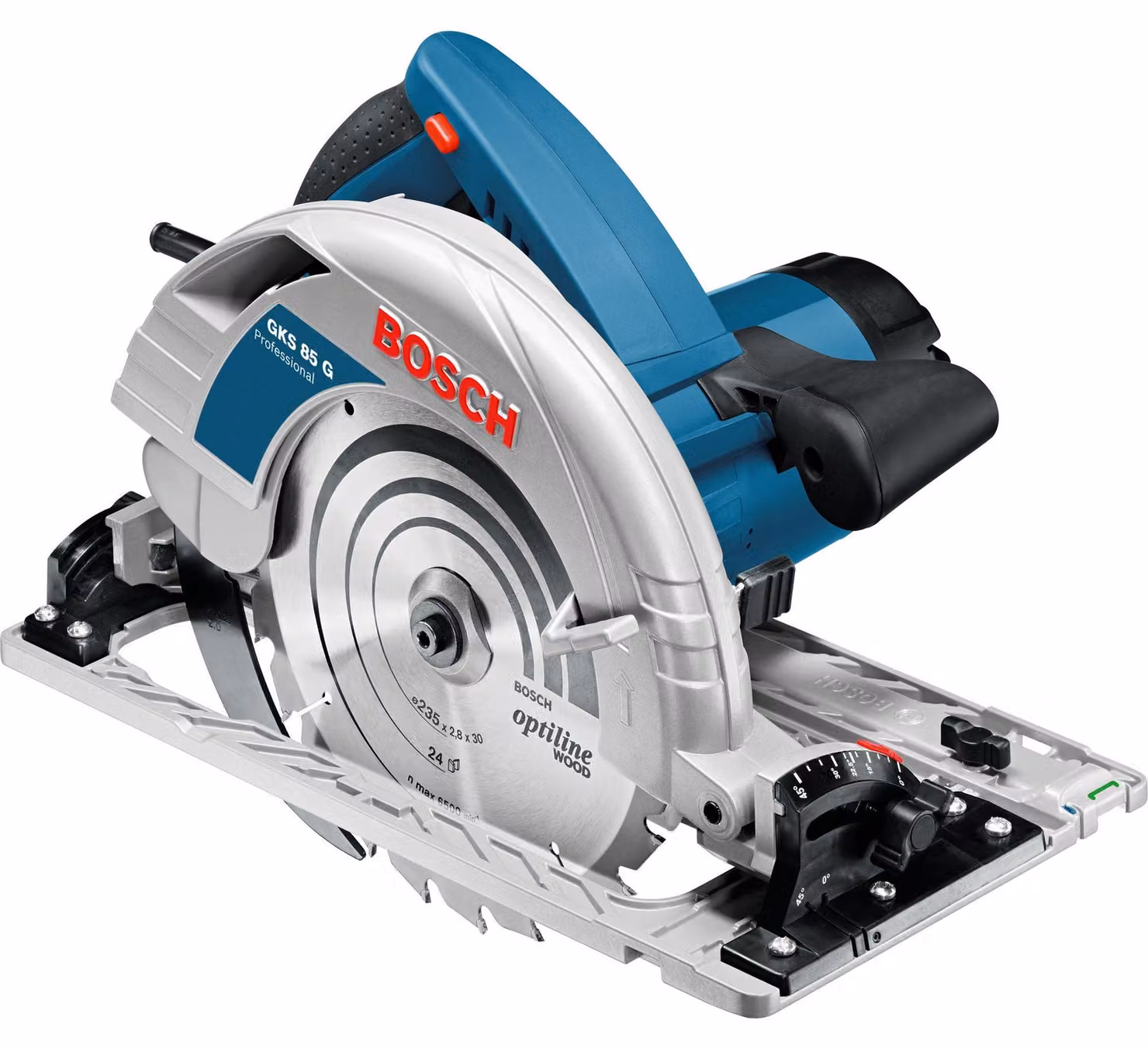 Bosch Professional GKS 85G Circular Saw. 2200 W with 1 x 235 mm blade. 5,000 rpm. carton - 060157A900