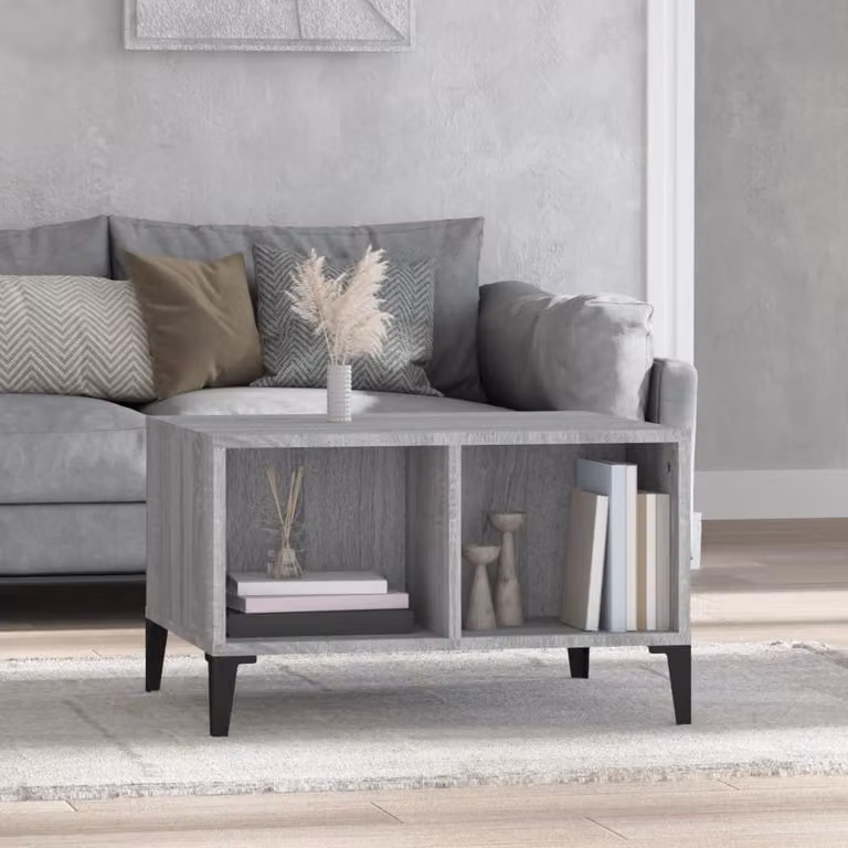 Maison Exclusive - Tavolino grigio Sonoma 60x50x36,5 cm Materiale ligneo