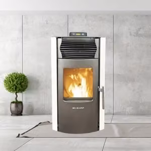 Stufa a pellet SCHENGER HP51 Bianco 8,8 kW A++ Completamente automatica WIFI+ECO+TIMER