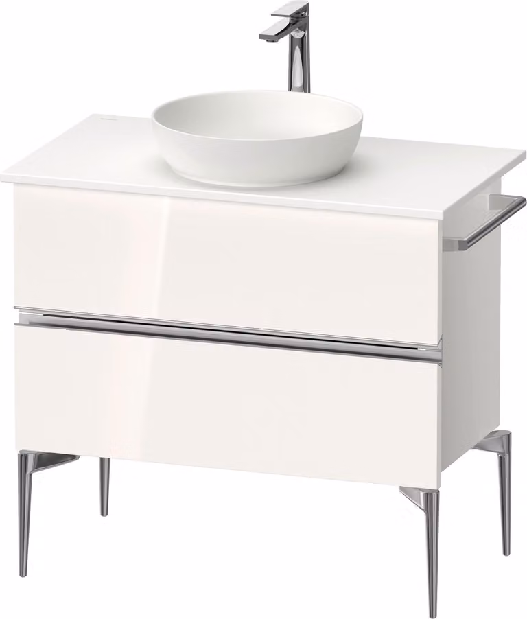 Duravit Sivida Meuble sous-lavabo sur console, 2 tiroirs, poignée profilée chromée, 845x475x548mm, SV4658010220000, SV4658010220000