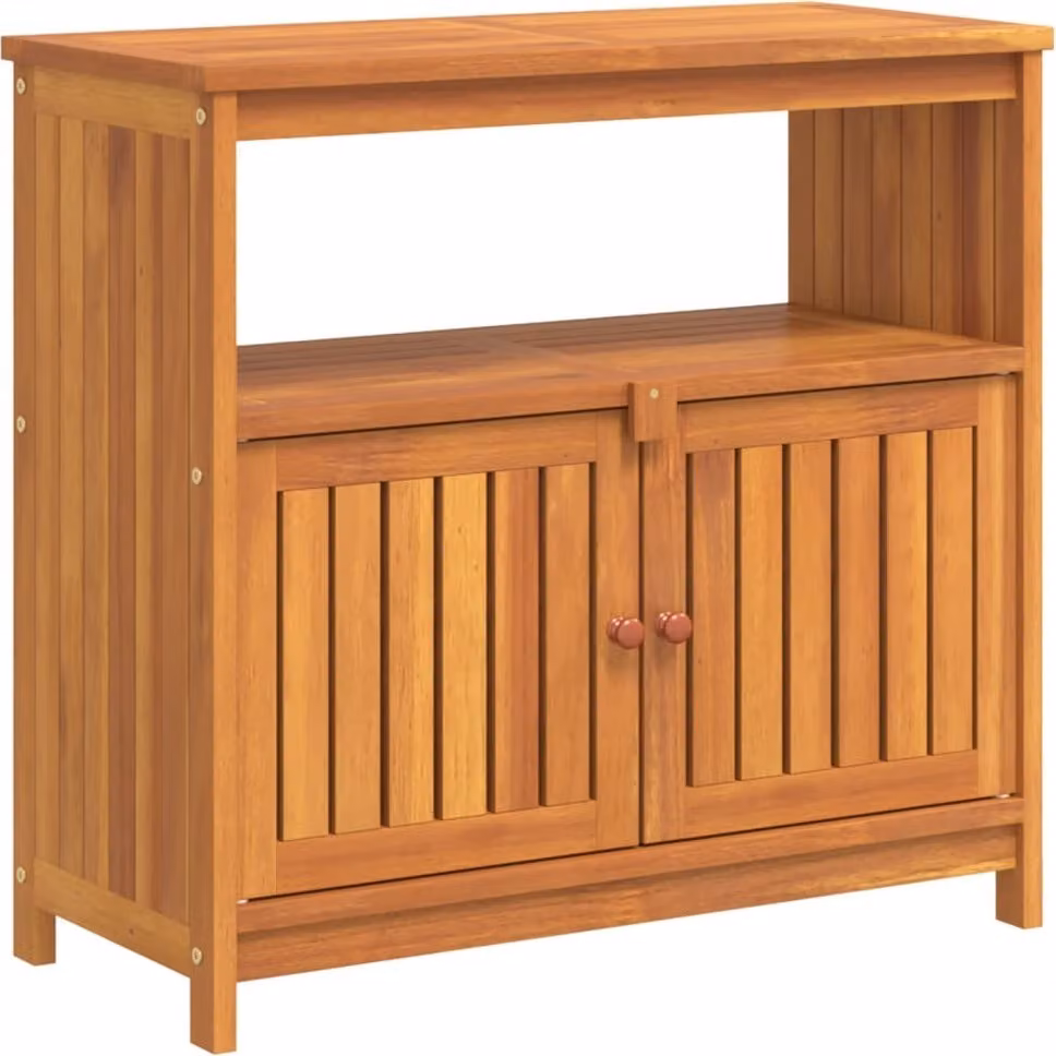 Tavolo Consolle da Giardino 80x35x75 cm Legno Massello Acacia