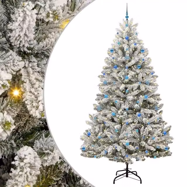 Albero di Natale | Decorazioni natalizie artificiale con 300 LED Verde e Bianco 270 cm